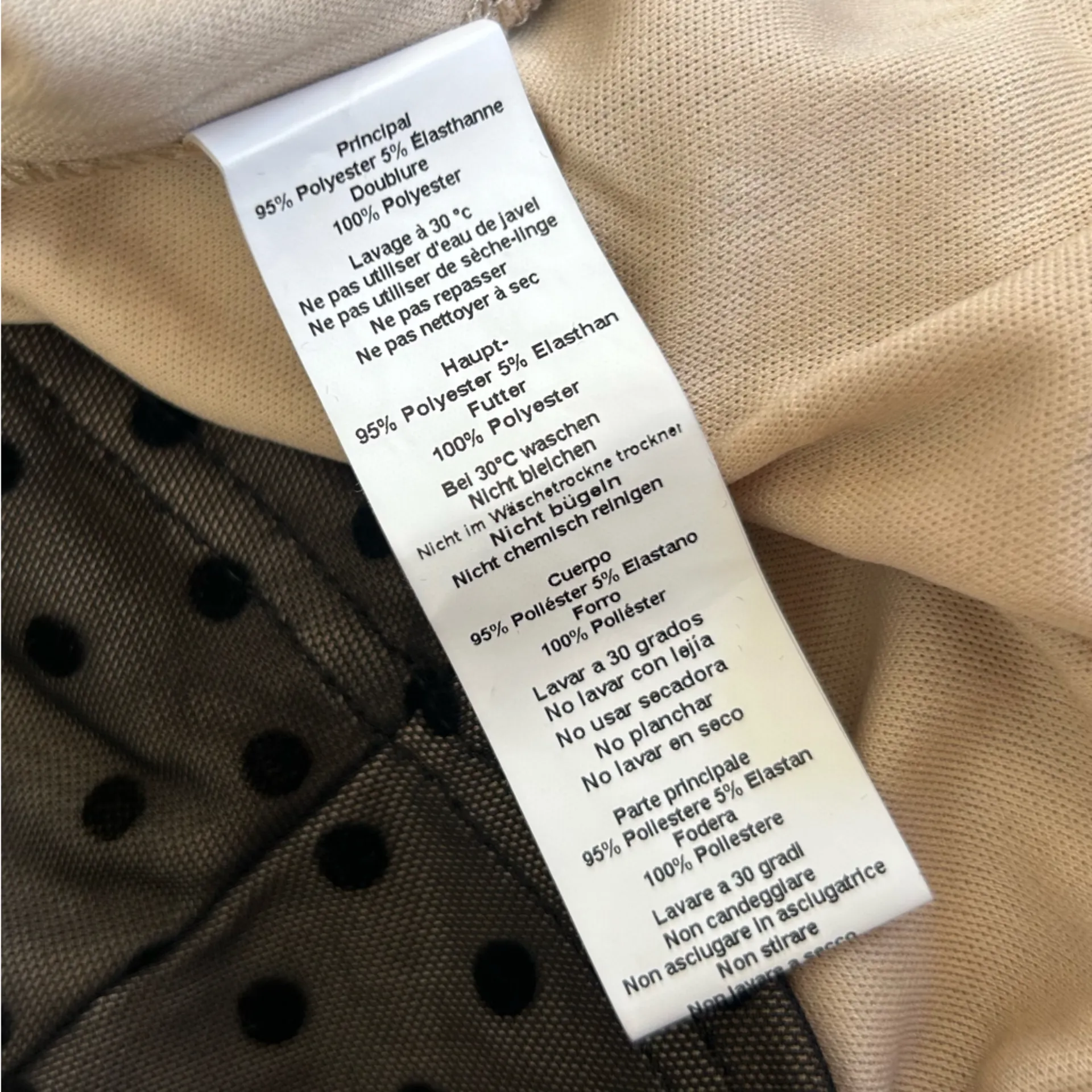 NWT Saint Genies Black Plunging V Neck Polkadot Ruched Mini Dress Size 12 - Image 8