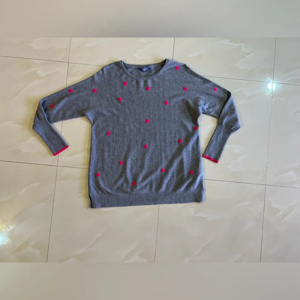 Joules Knitwear Crafted from Finest Yarns gray pink dots cotton polyester wool Blue Size undefined - Image 16