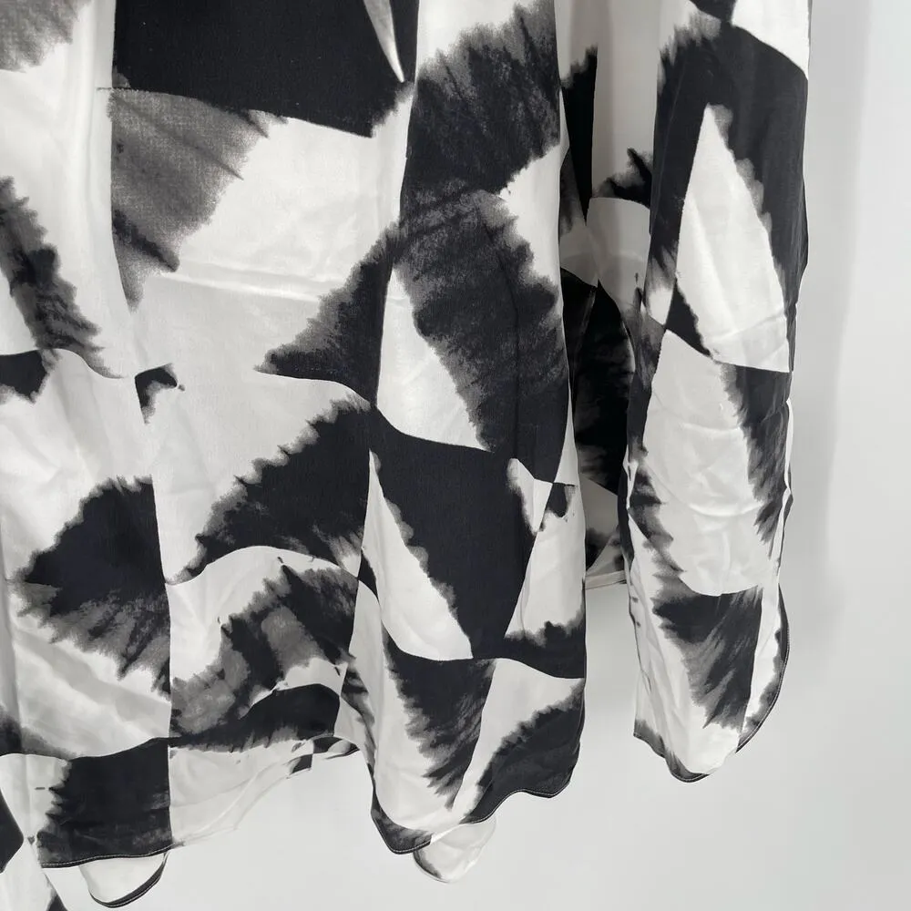 EQUIPMENT Dress Size 4 100% Silk Alejandra Midi True Black Multi Print SAMPLE - Image 16