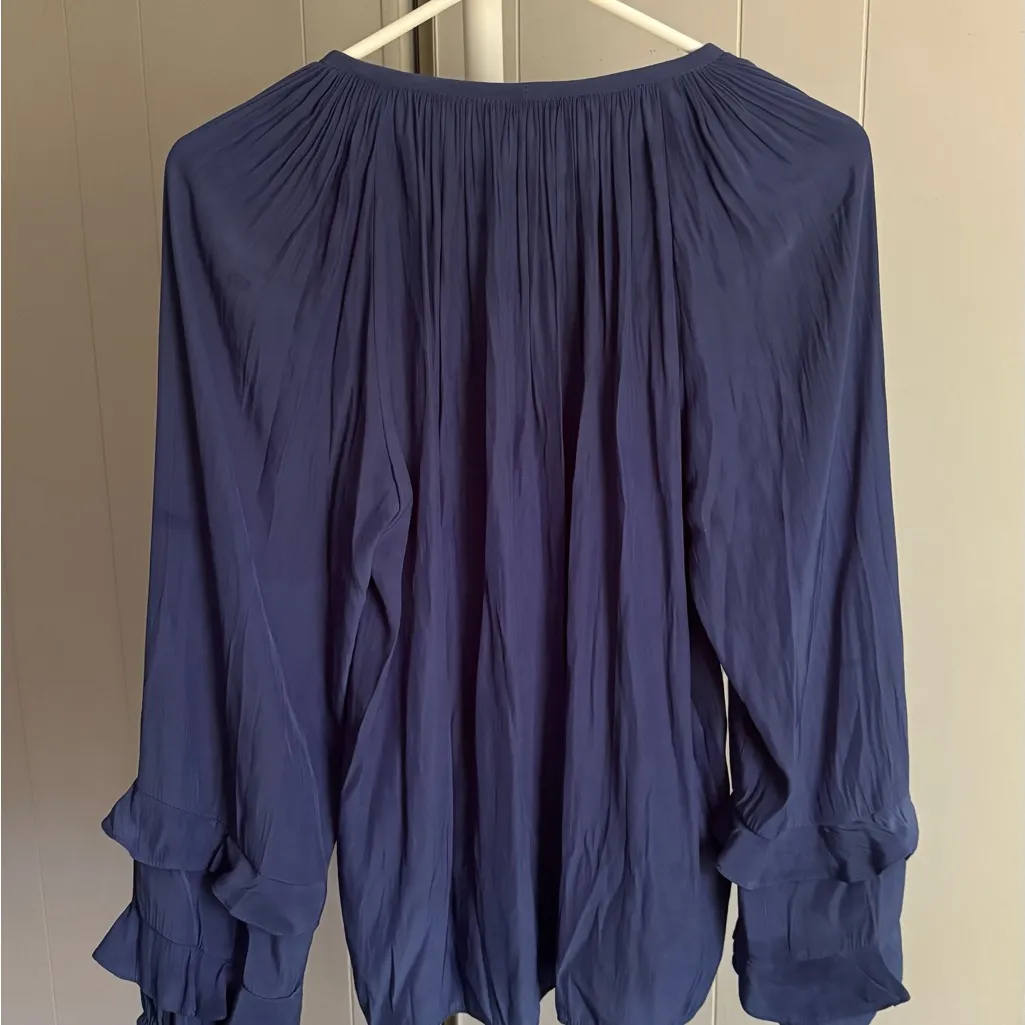 0078. $395 Ramy Brook Paris Long Sleeve Blouse - Image 8