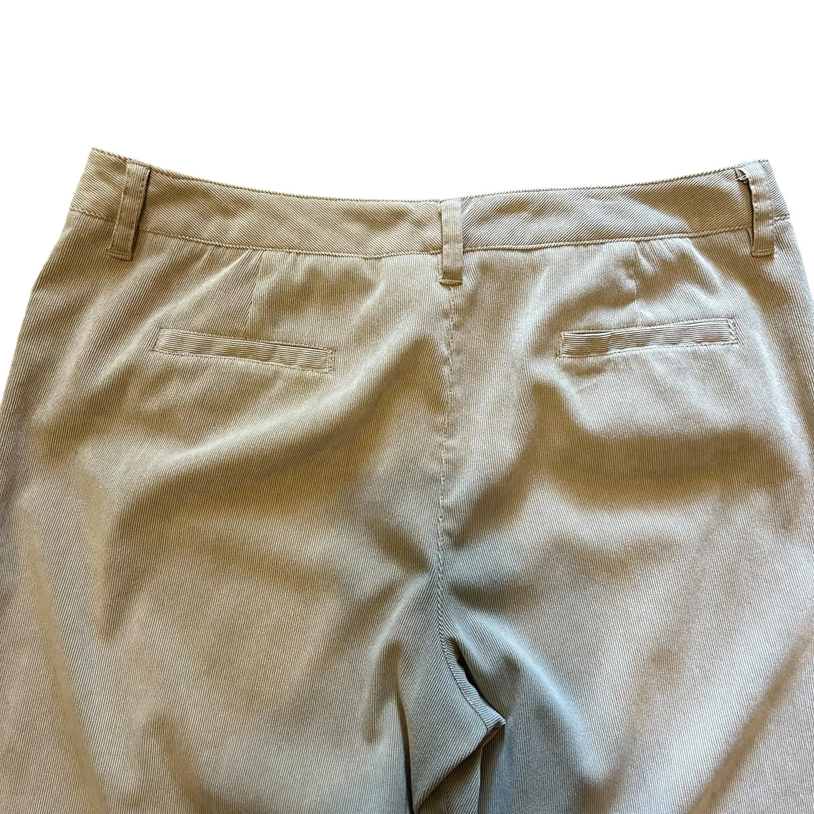 Corduroy Pants Soft SZ 14 High Rise Straight Leg Office Chic New Directions Tan - Image 6
