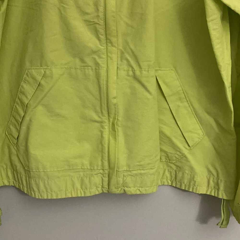 COLUMBIA Omni-Shade womens neon/yellow full zip hooded light jacket size XL - Image 4