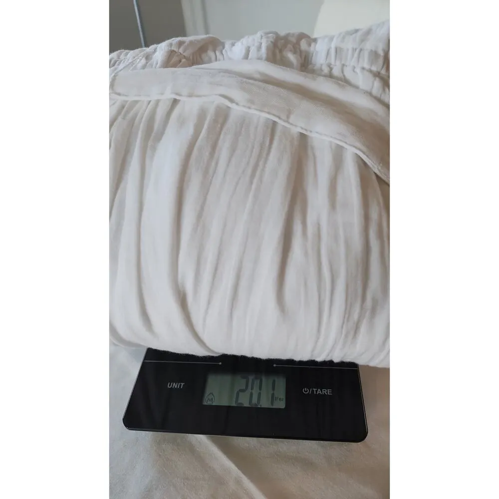 NTW Lane Bryant Size 18 WHITE COTTON GAUZE BOHEMIAN DRESS PURPLE EMBROIDERY - Image 15