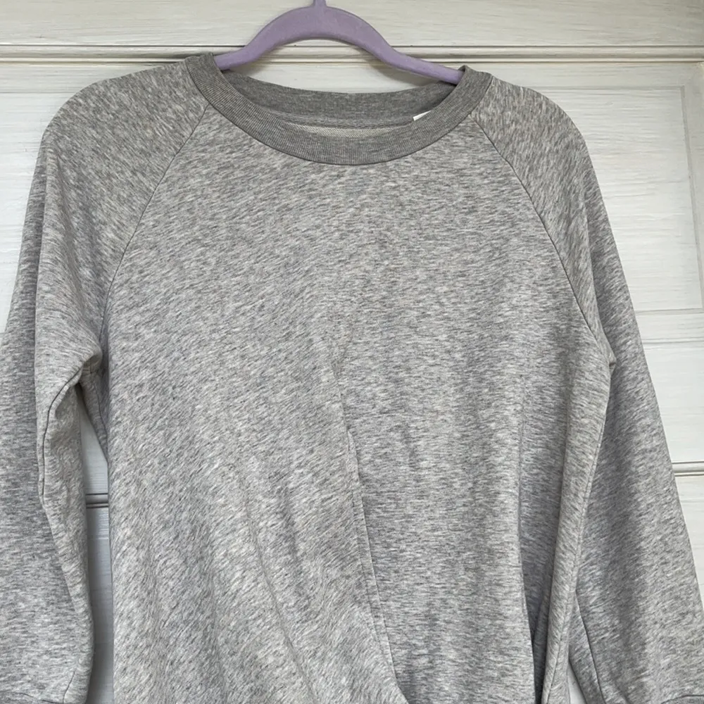 GANT RUGGER Grey with wrap and raw hem sweatshirt Size L - Image 4