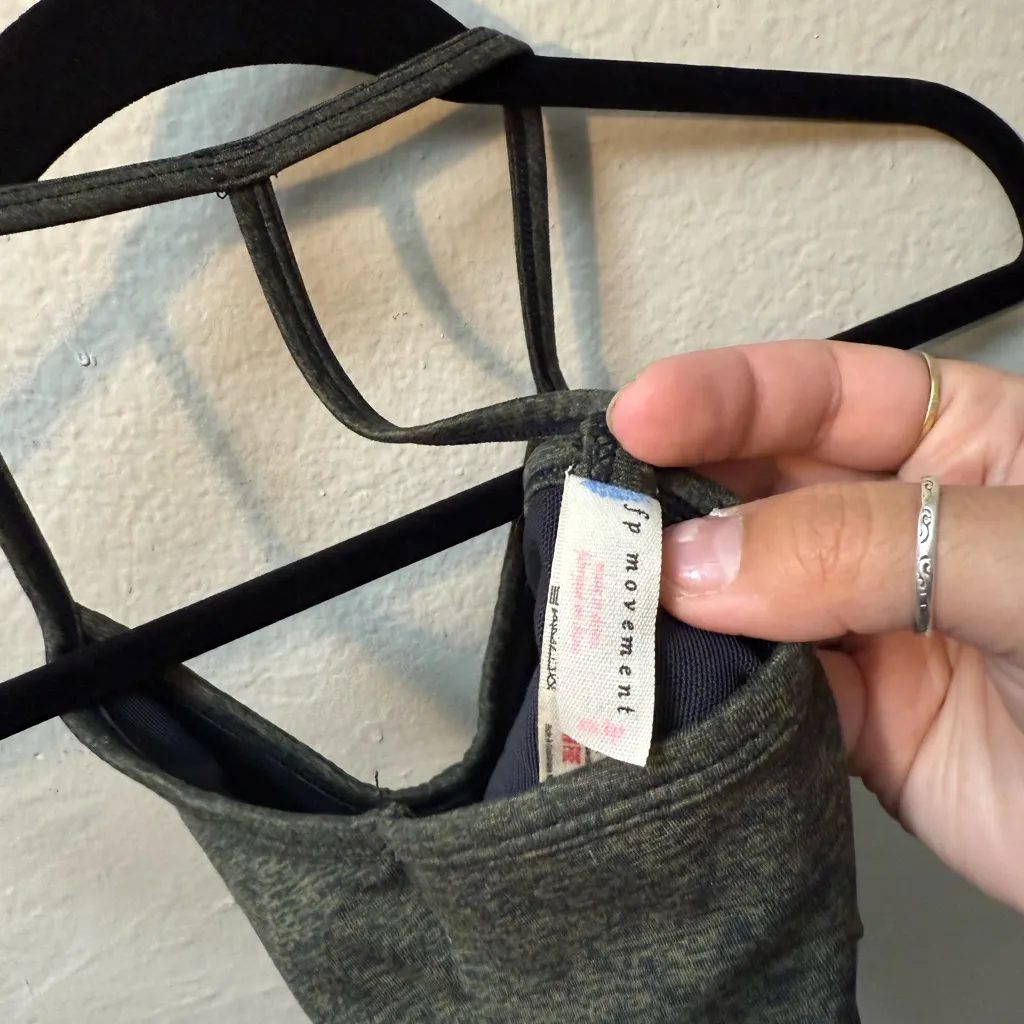 Free People Movement Infinity Sports Bra Olive Green Size XS Athletic Yoga - Image 5