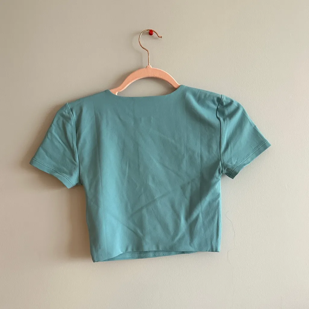 Aritzia Teal contour crop top - Image 2