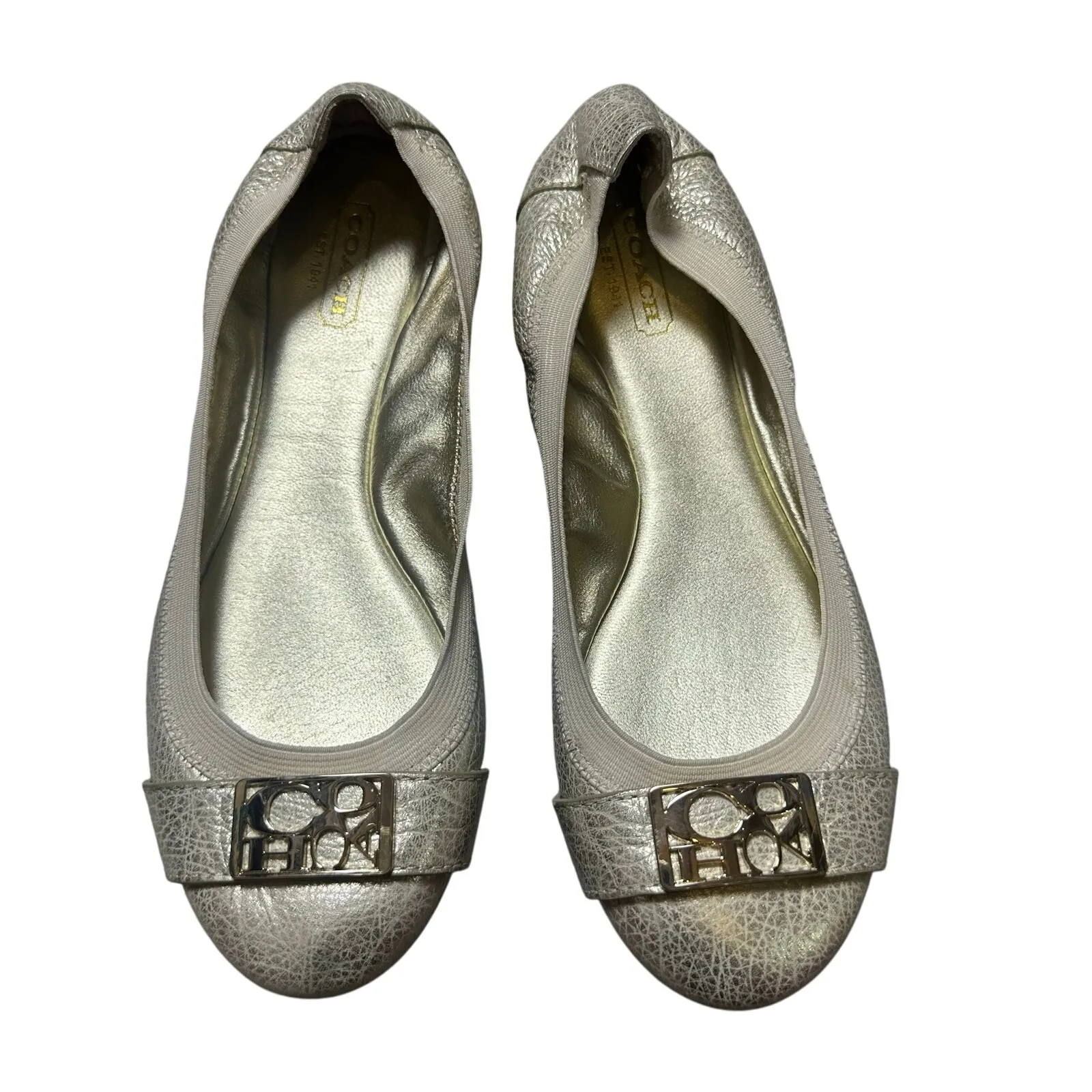 Coach Dora Ballet Flats Light Gold - Image 2