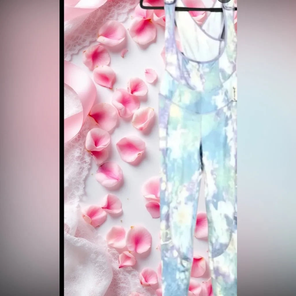 Movement Free People cotton jumpsuit cloud print new! Blue - Image 3