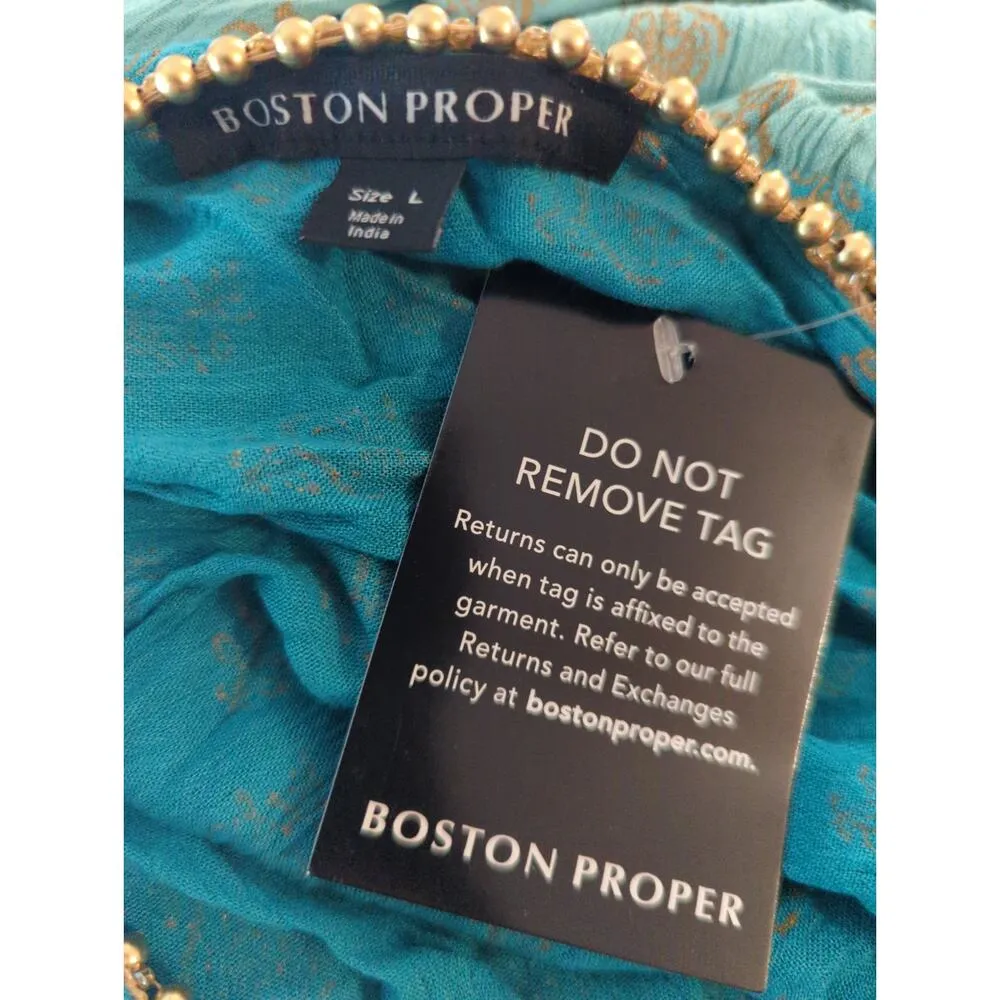 Boston Proper Women's Ombre & Metallic Beaded Maxi‎ Dress Multicolor Large NWT - Image 11