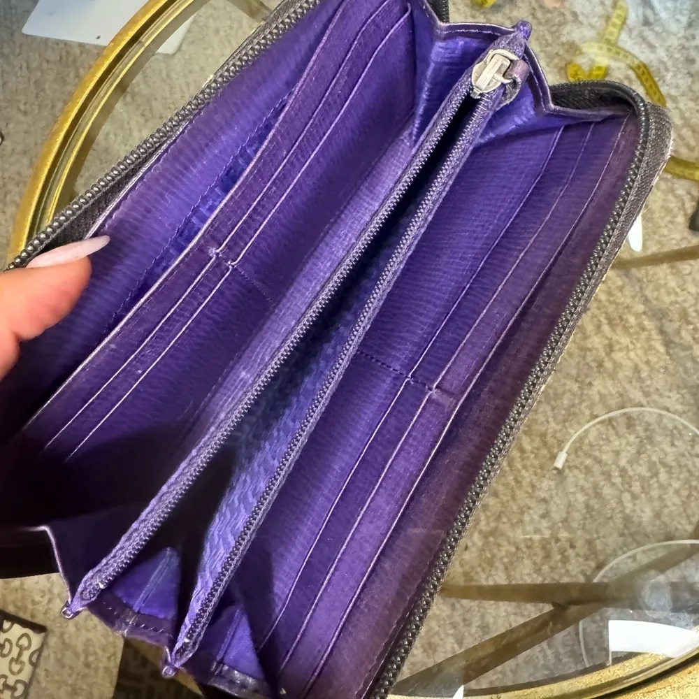 Gucci Horsebit canvas bamboo d ring continental wallet. - Image 8