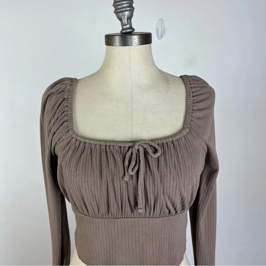 Madewell Ribbed Square-Neck Long-Sleeve Top - Image 4