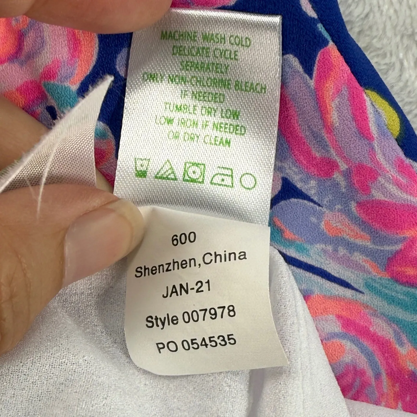 Lilly Pulitzer Rosie Stretch Floral Long Sleeve Ruffle‎ Mini Dress Party Size 0 - Image 9