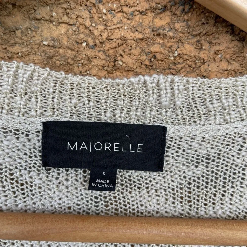 Majorelle cardigan metallic shimmer sweater small - Image 4