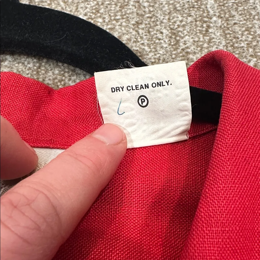 Coldwater Creek Linen Embroidered Cityscape Blouse Button 3/4 Sleeve Women 1X - Image 7