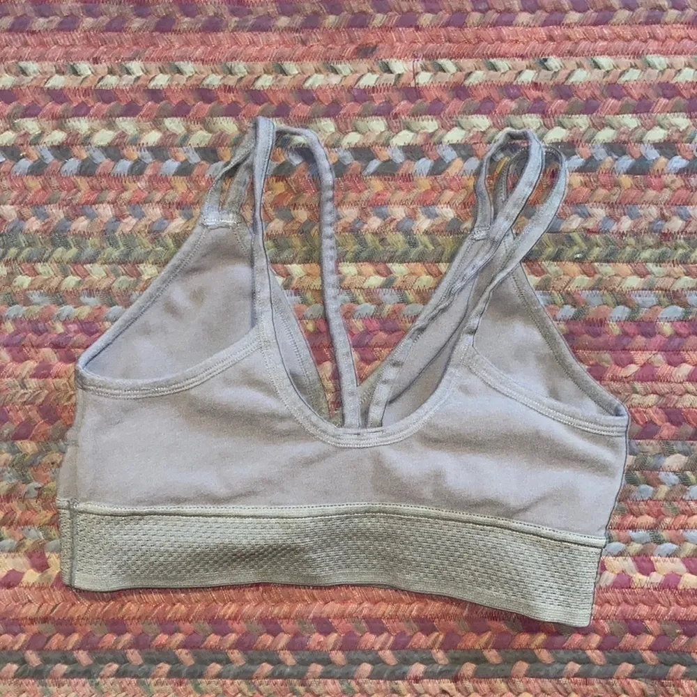TAUPE NEUTRAL STRAPPY BANDAGE SEAMLESS BRA Tan Size XS - Image 2