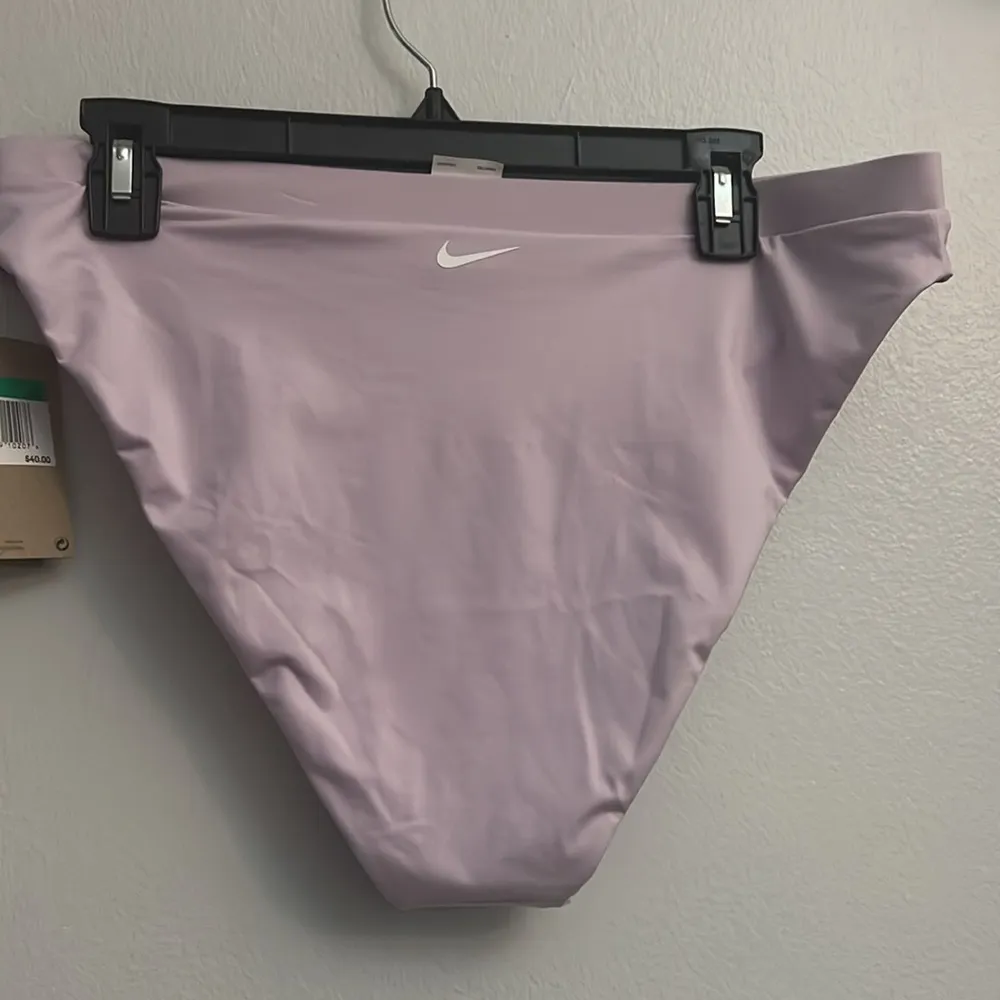 - Nike Essential High Waist Cheeky Bikini Swim Bottom - Lilac Large - Image 5