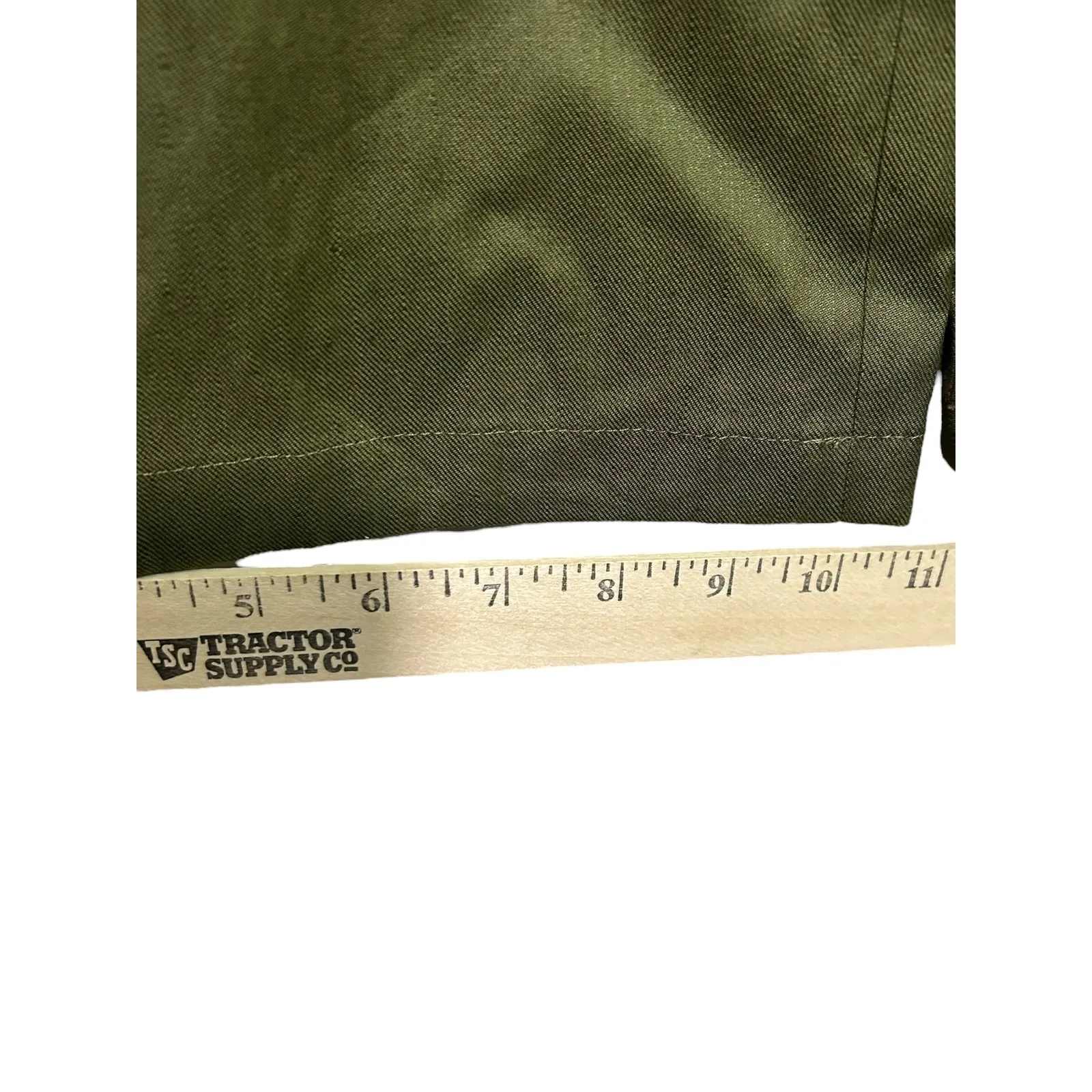 7 For All Mankind Italian Fabric Olive Green‎ Wide Leg Linen Cotton Pants Size 2 - Image 10