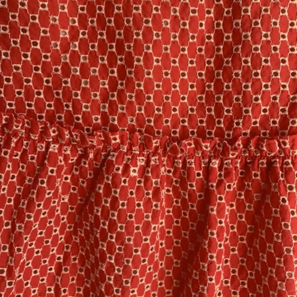 Marc Jacobs  Red and White Eyelet Mini Skirt - Image 13