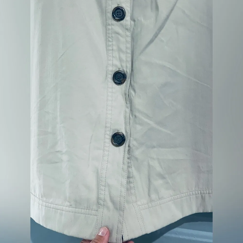 TravelSmith Vintage Skirt Womens 14p Petite Button Down Maxi Midi light brown - Image 2