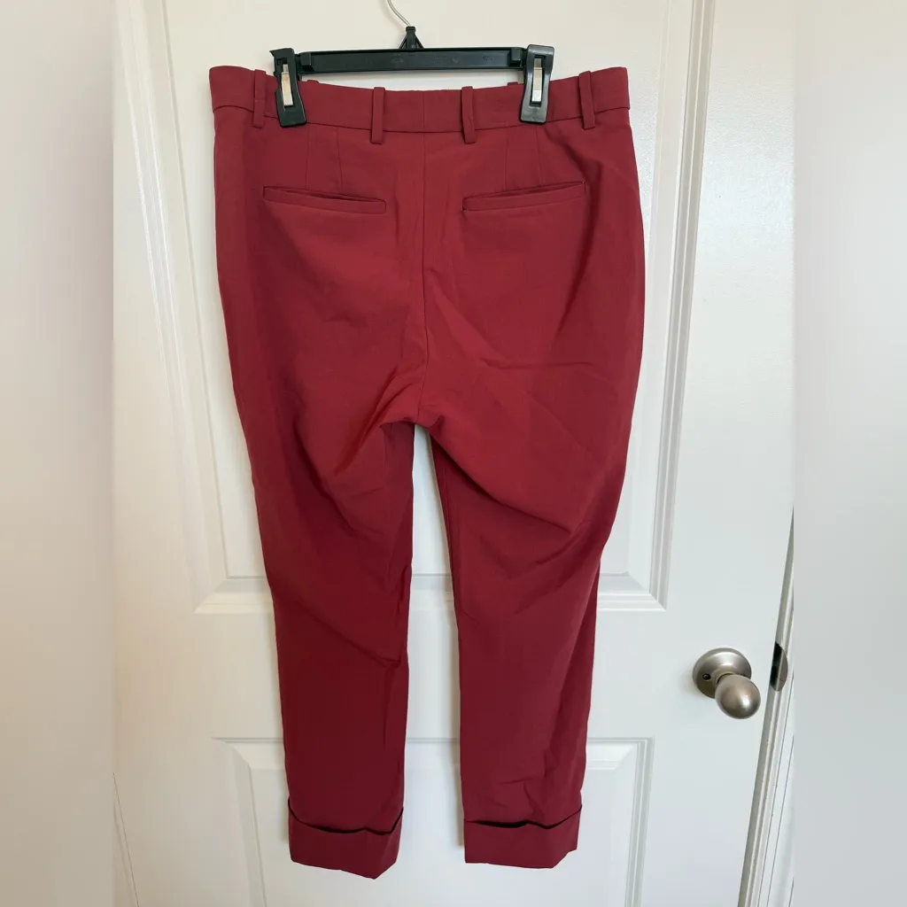 Theory Cider Red Trouser Size 4 - Image 4