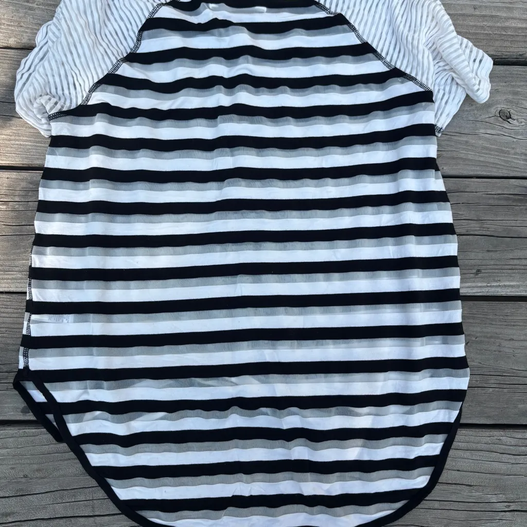 Derek Lam IOC X Athleta Striped Sheer Top | Size Medium - Image 8