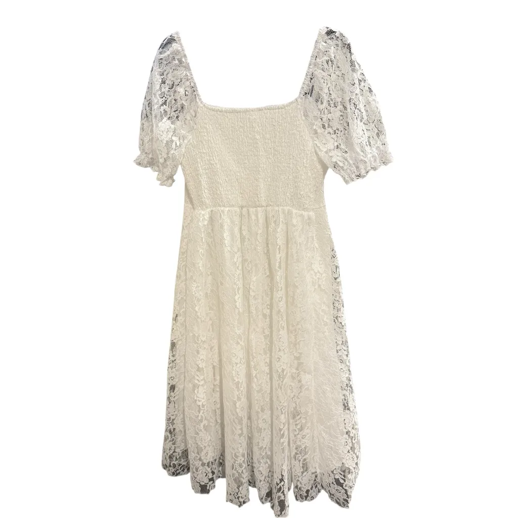 Beautiful White Lace Unbranded Elegant Dress Size 1X & Veil w/ Hair Comb - Image 5