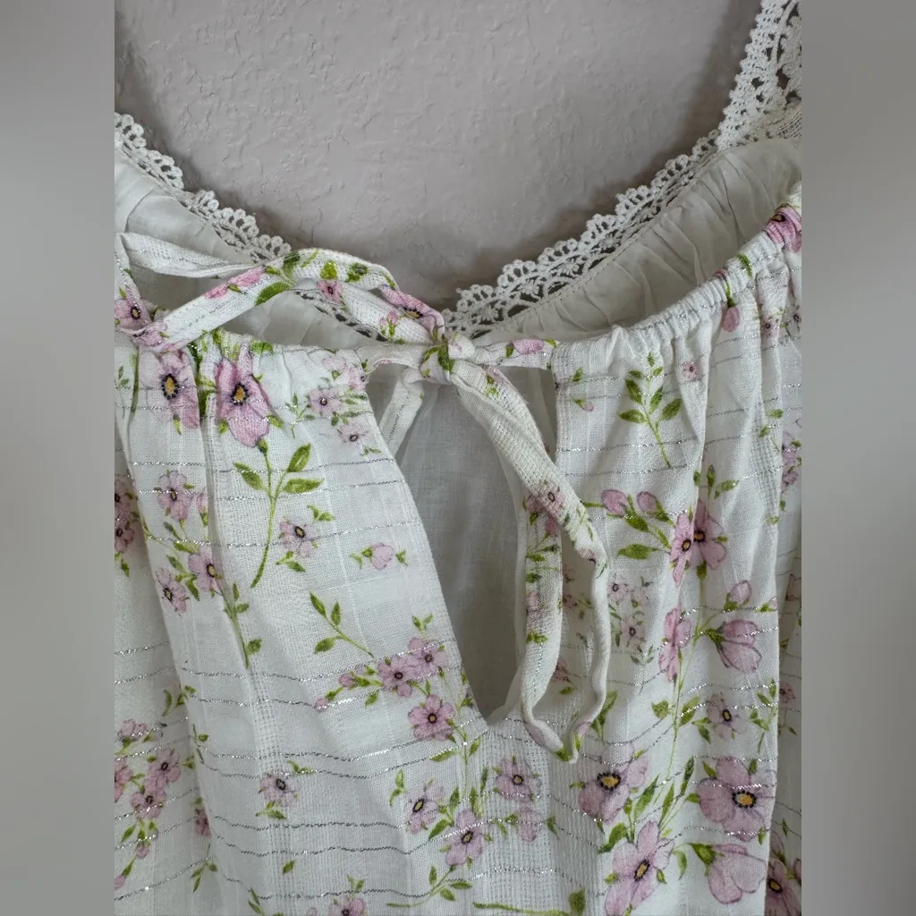 Rahi Anthropologie Vittoria Seaphina Tunic Dress in White Pink Floral Medium - Image 12