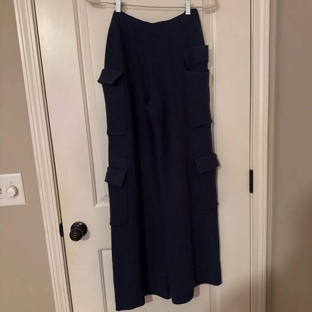 Edikted Black Wide-Leg Knit Pants - Image 3