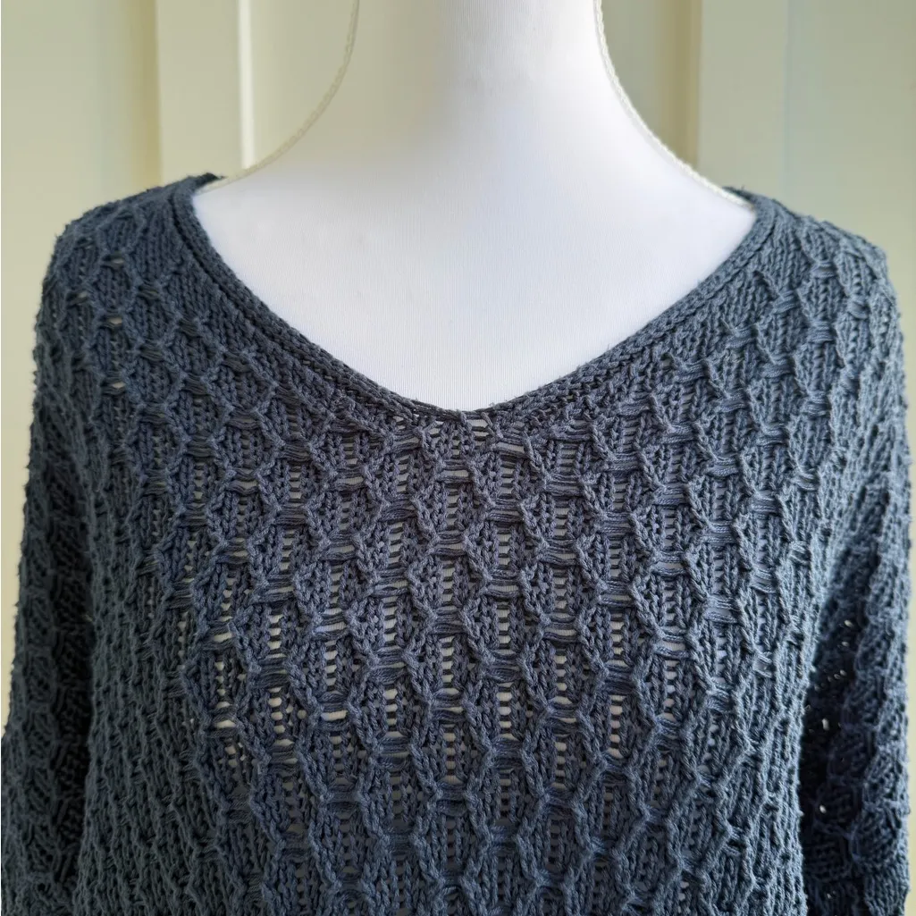 Z Supply Blue Knit Sweater- Size XS - Image 4