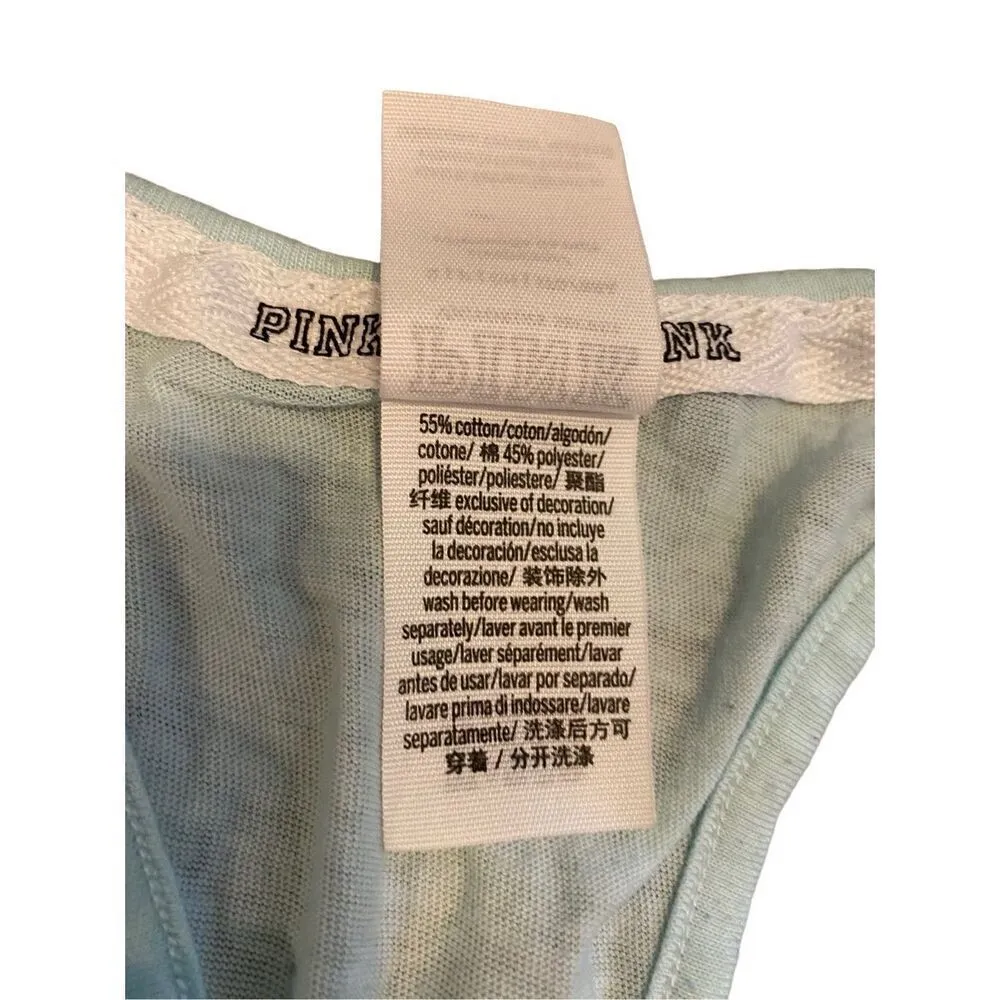 Pink Victorias Secret Sleepwear Racerback Tank Top Lightweight Athletic Athleisu - Image 8