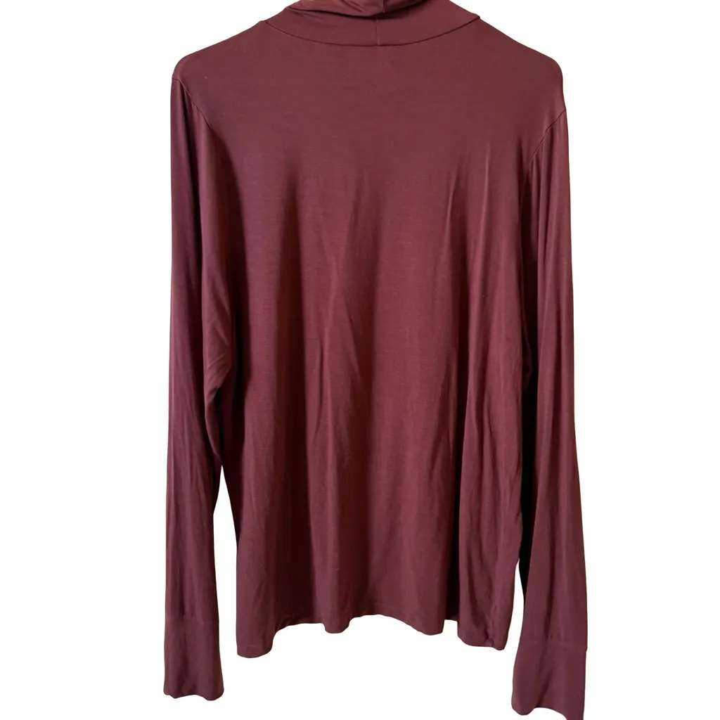 Offline by Aerie Brick Brown Long Sleeve Mock Turtleneck Thumbhole Top XL - Image 2