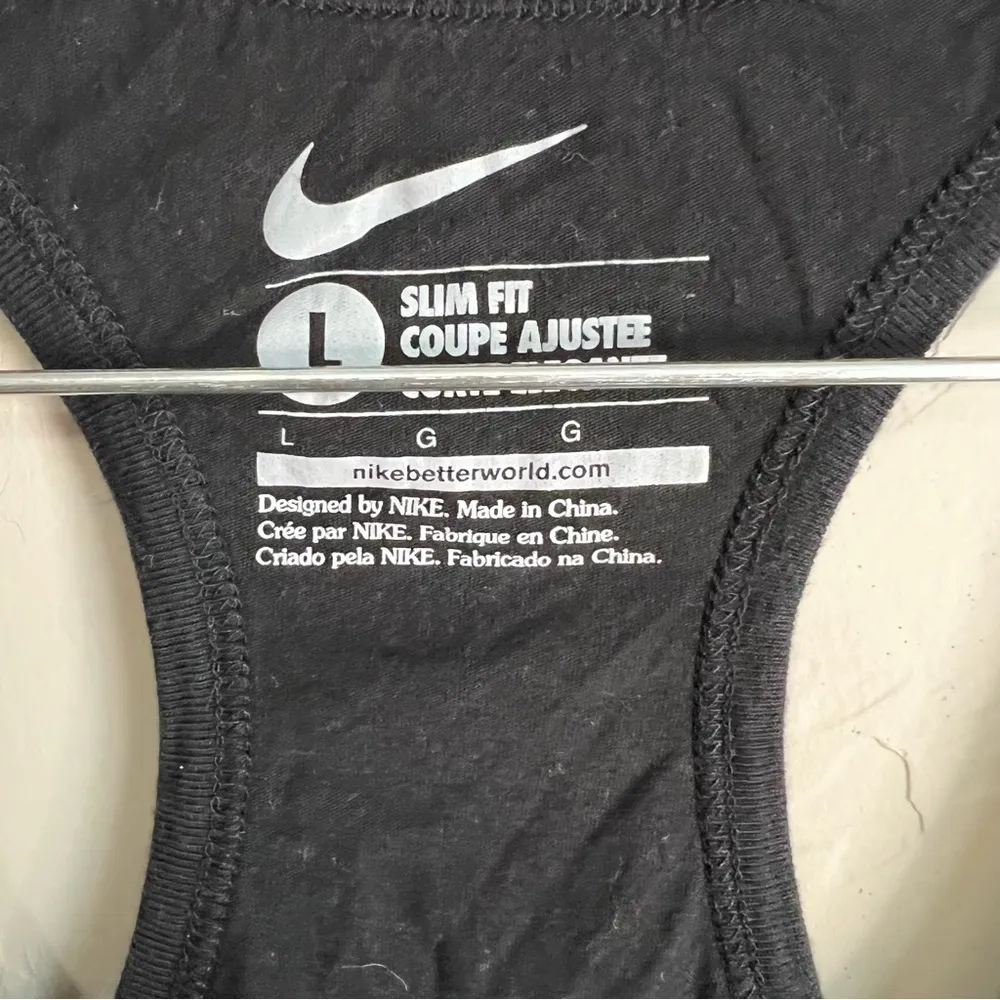 Nike Slim‎ Fit Black Nike Just Do It Logo Racer Back Tank Top - Image 4