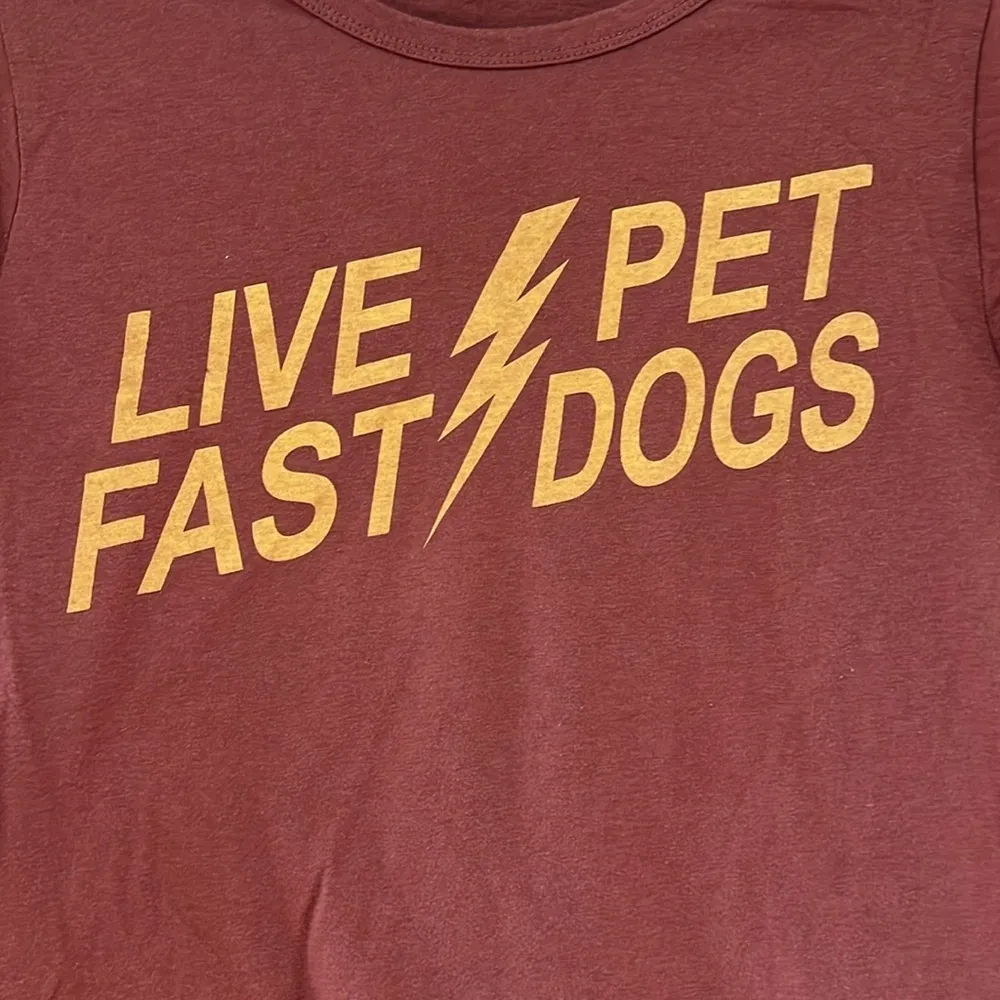 Live Fast Pet Dogs Women’s Red and Orange T Shirt Size undefined - Image 2