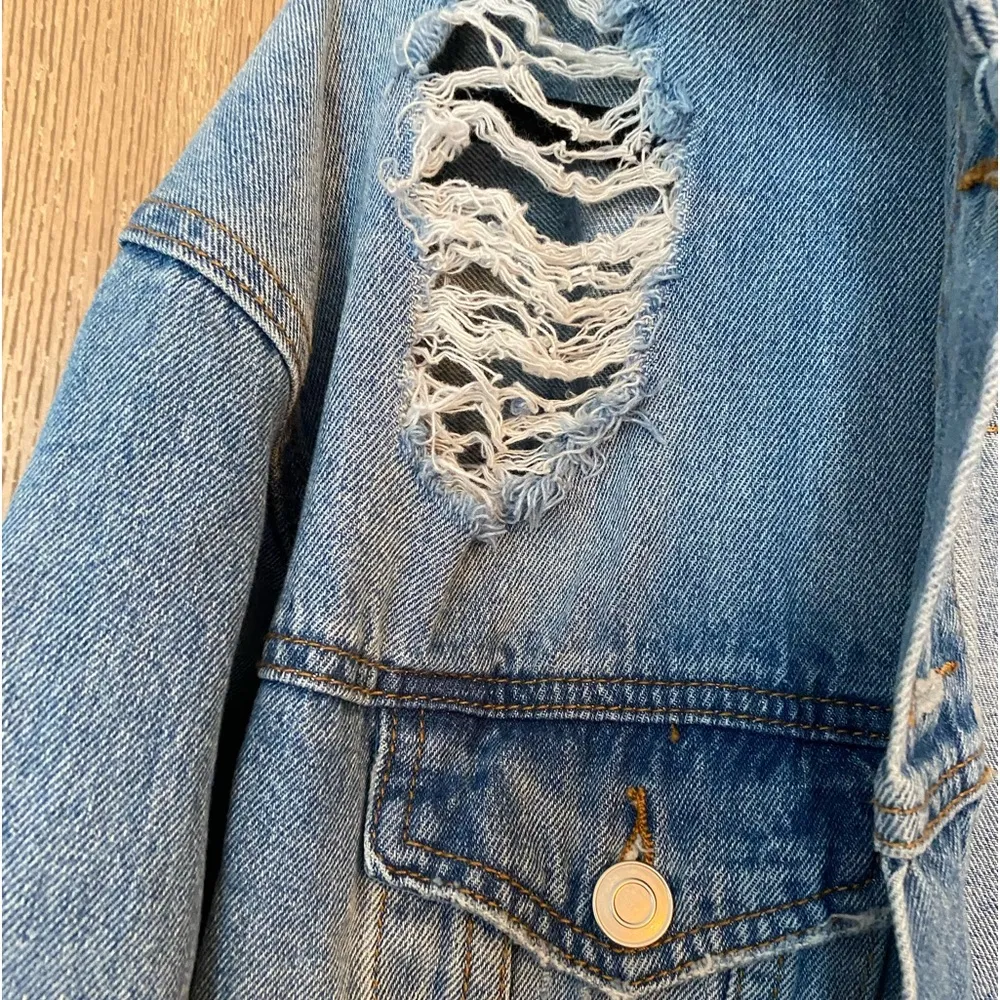 Roolee  oversized distressed jean jacket - Image 2