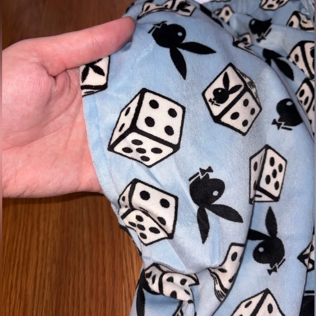 NWT-PLAYBOY Light Blue Dice Pattern Pajama Pants - Image 3