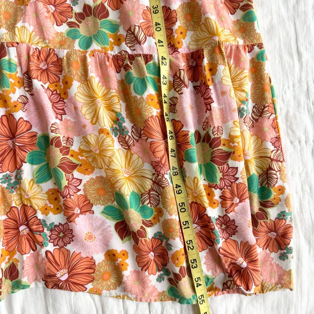 As U Wish Floral Womens Maxi Dress Boho Tie Back Halter Tiered Festival Summer L - Image 12