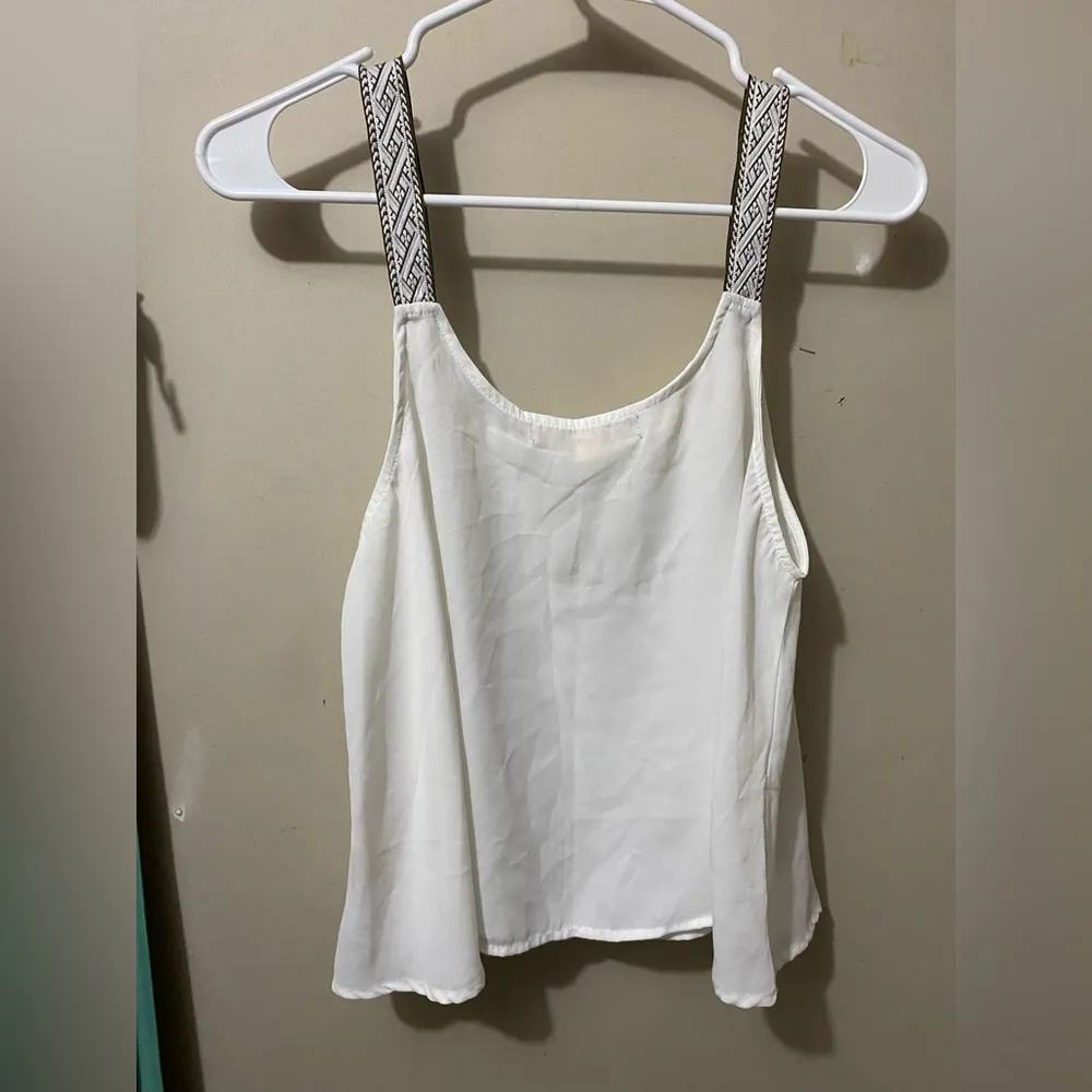 White and brown Penelope crop Top Gray Size L - Image 3