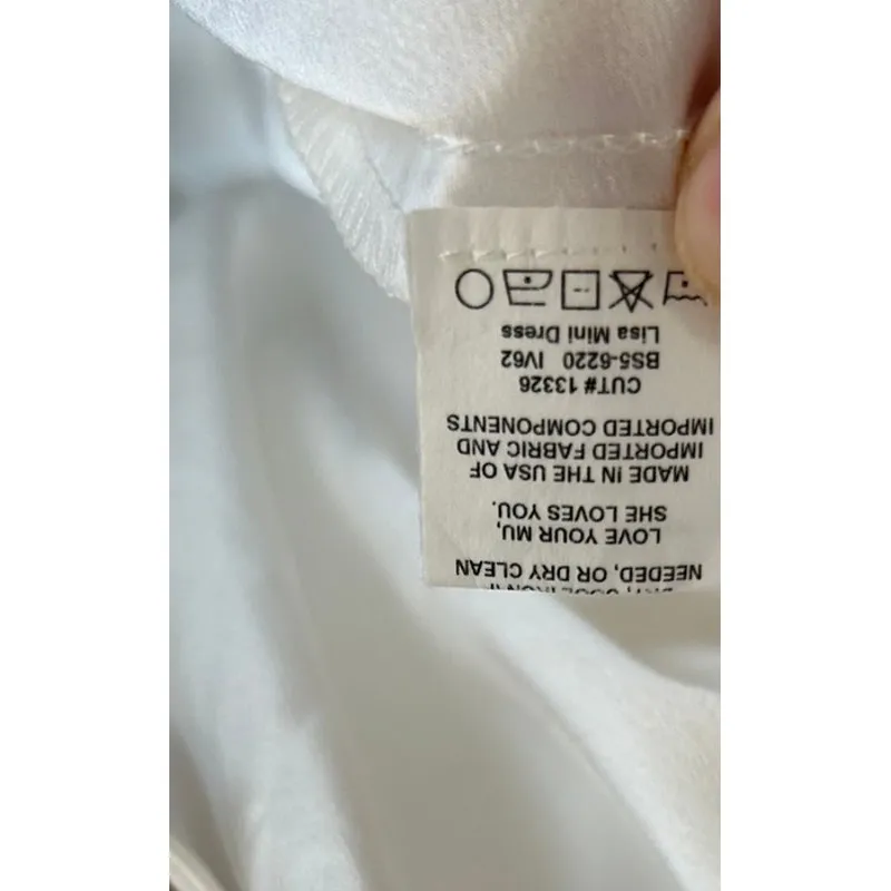 Show Me Your Mumu Lisa Mini Dress Ivory Luxe Satin M - Image 8