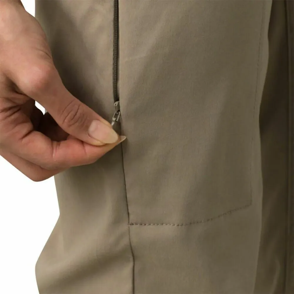 New NWT Womens Prana Pants Halle 6 Dark Khaki Tan Zip Pockets UPF 50 Convertible - Image 8