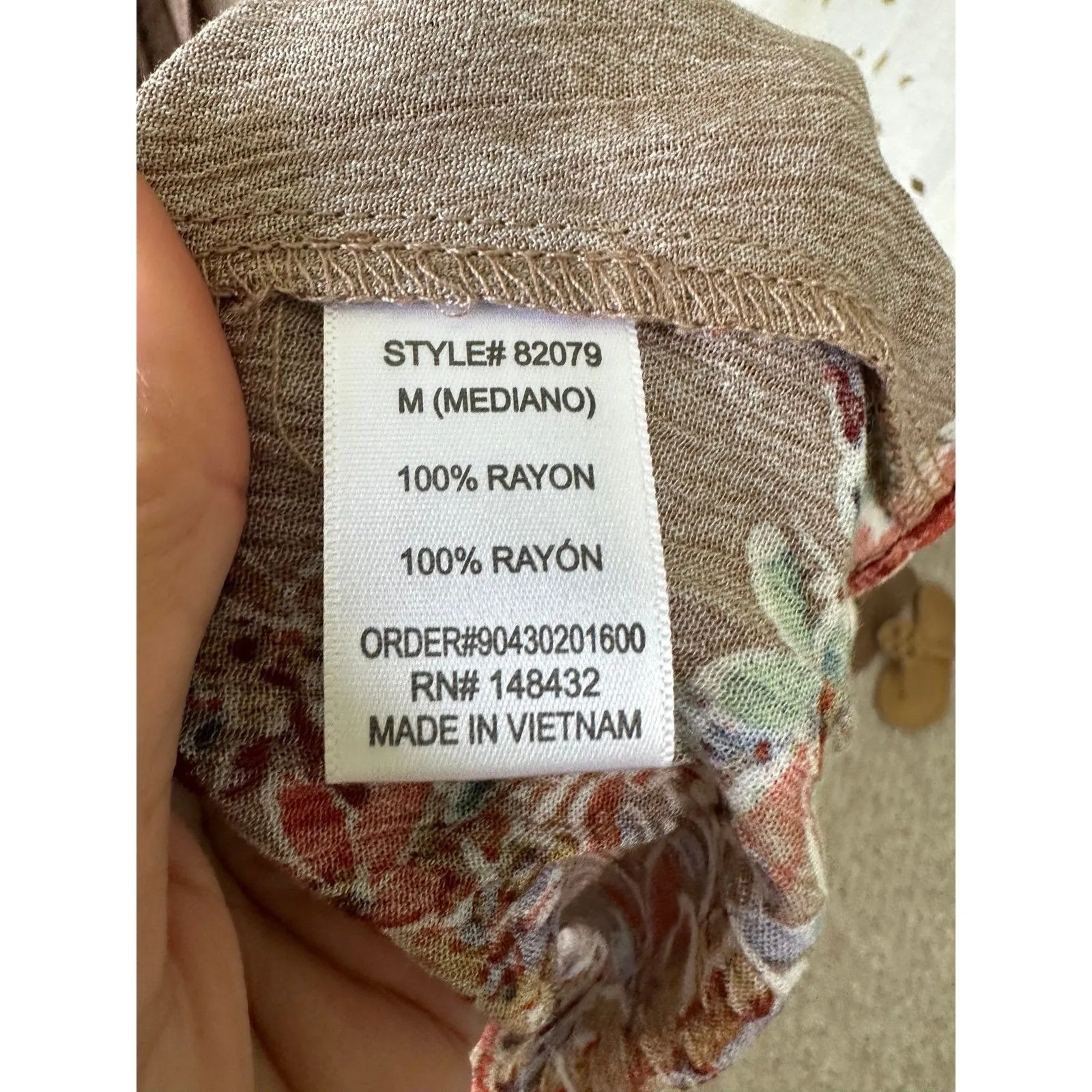 NWT Byron Bay Mota Boutique Crinkle Floral Smocked Open Back Tie Maxi Dress M - Image 6