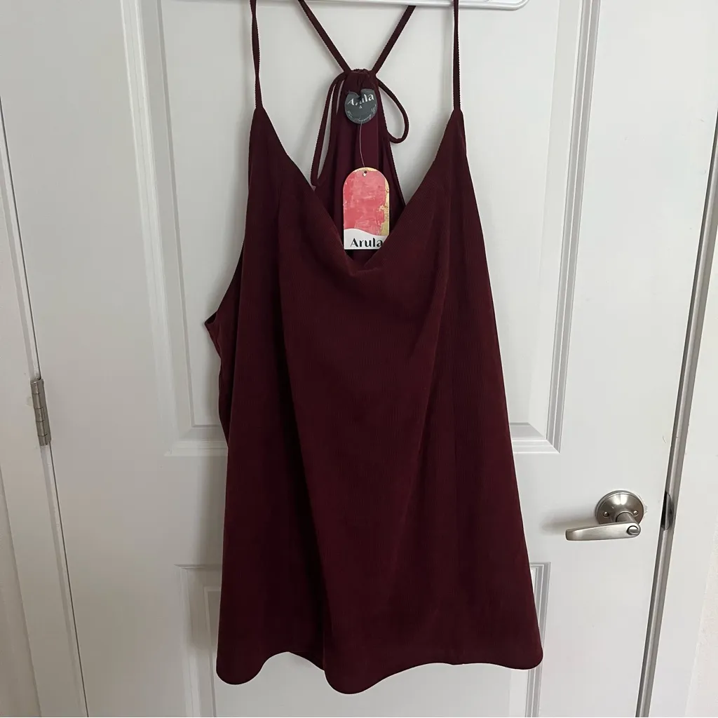 NEW Arula Burgundy Skirtall Dress Plus Size A / 1X NWT Red - Image 4