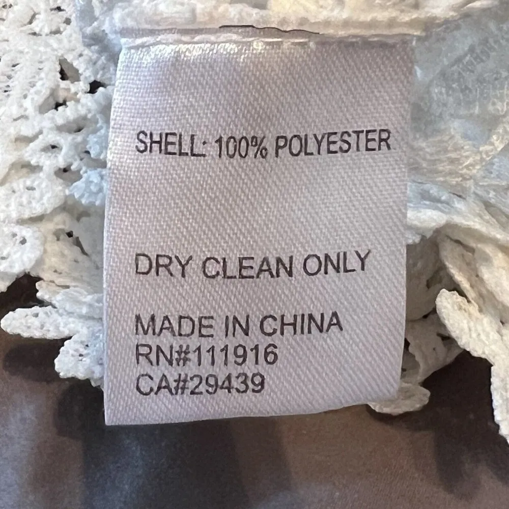 Yumi Kim White Sheer‎ Lace Tulum Tunic Swim Cover Up Batwing Women Size XS New - Image 8