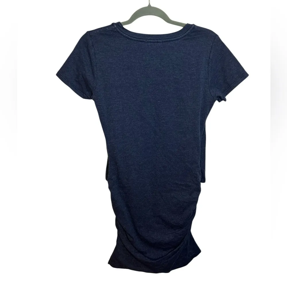 Sundry Navy Blue Knotted T-Shirt Dress - Image 3