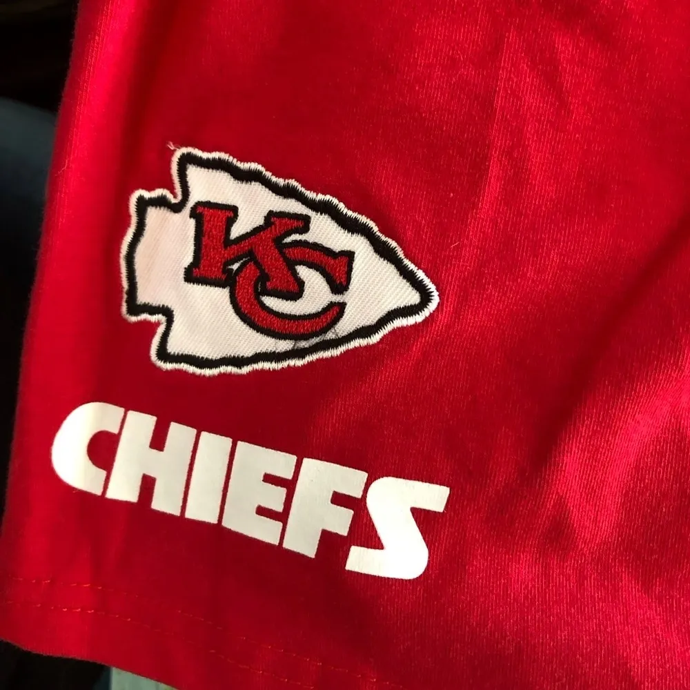 KC Chiefs NFL Mini Skort Built In Shorts Snap Button Red White Large - Image 9