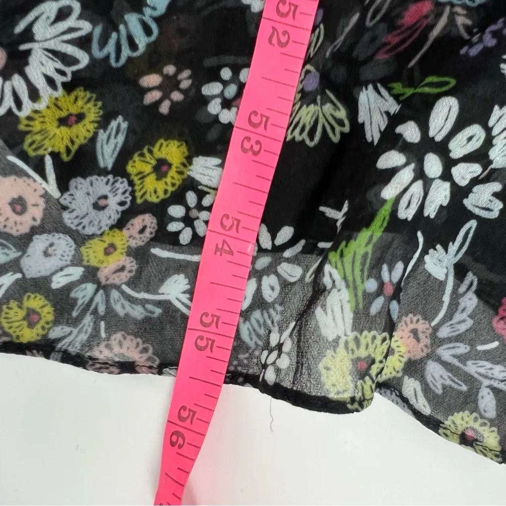 Rebecca Minkoff Lima off the shoulder tie neck floral maxi dress sz 6 - Image 7