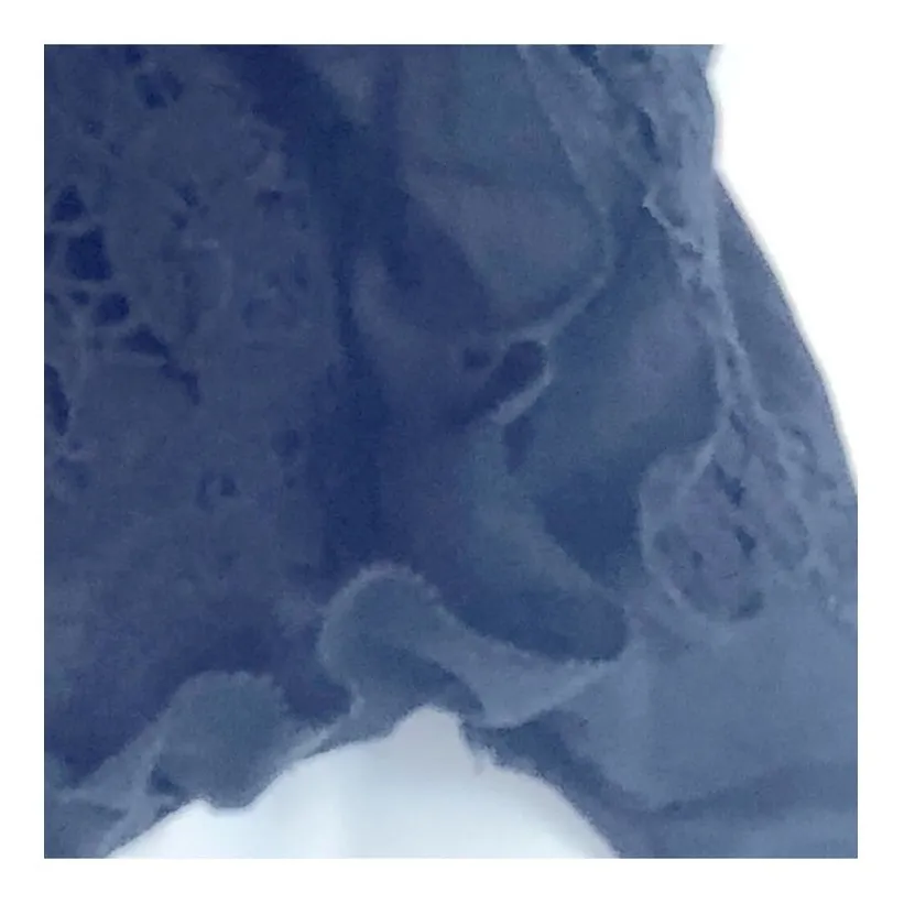 Abercrombie & Fitch Navy Crochet Ruffle Peplum Tank Jr Large Button Tie Waist - Image 6