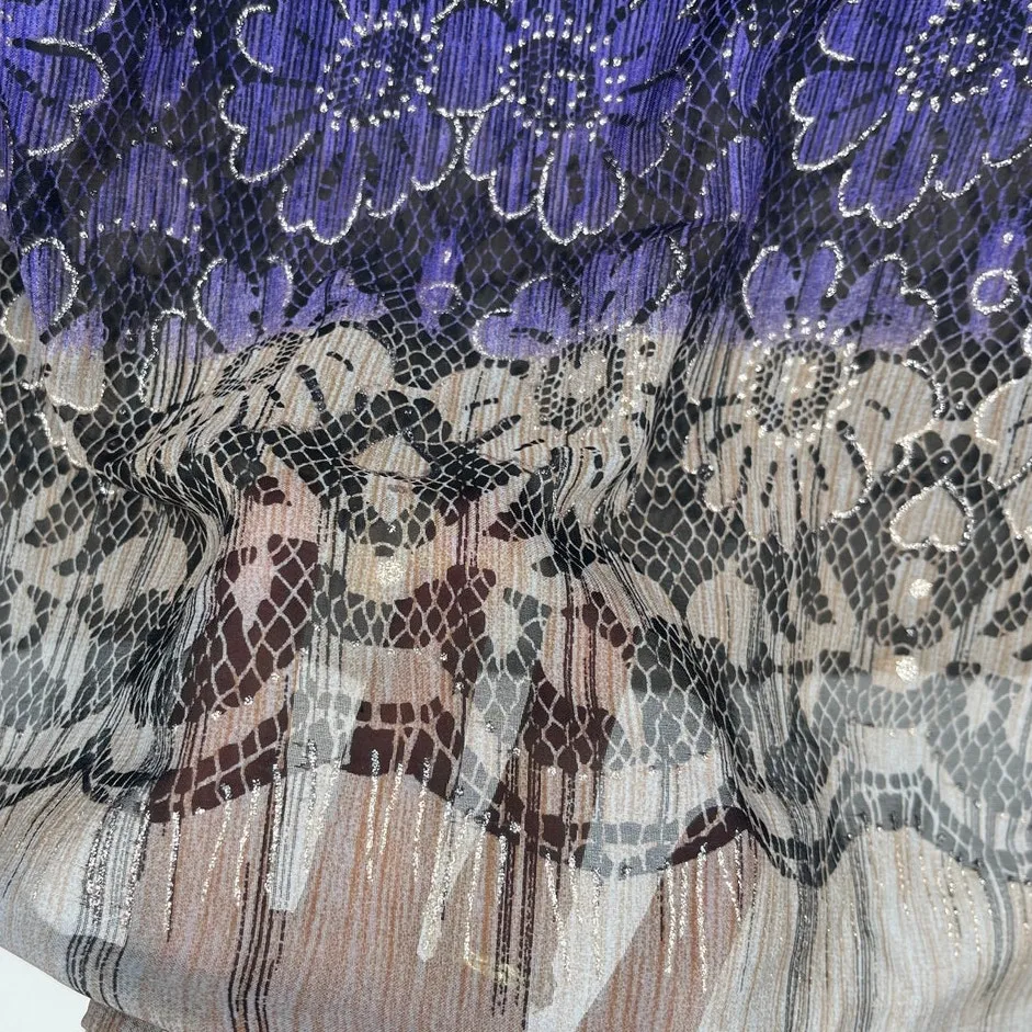 Maggie Barnes Y2K Sheer Studs Top 3X Purple Whimsigoth Witchy Festival Boho Glam - Image 6