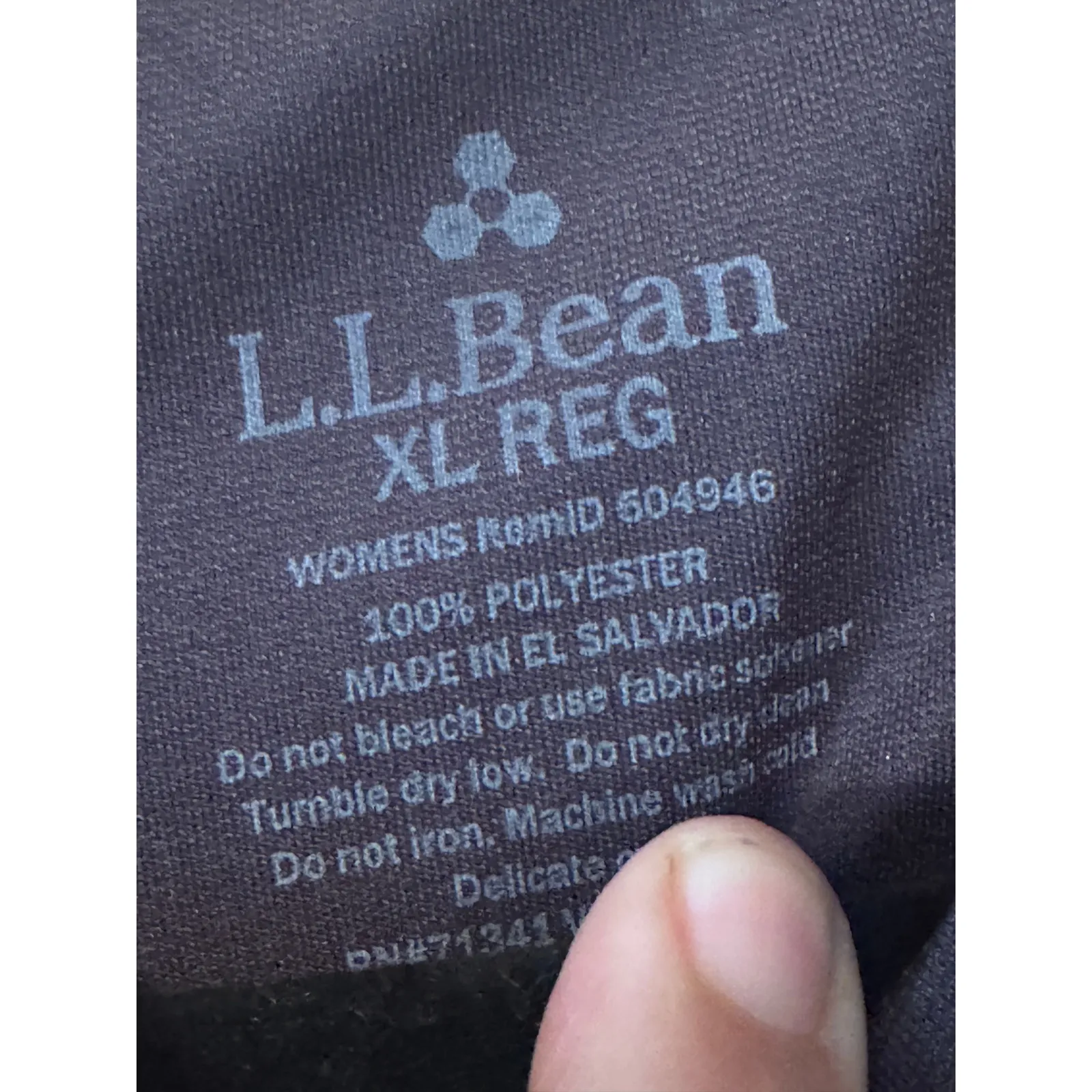 LL Bean Womens Long Sleeve Top XL REG Performance Tee Shirt Base layer Gray - Image 2