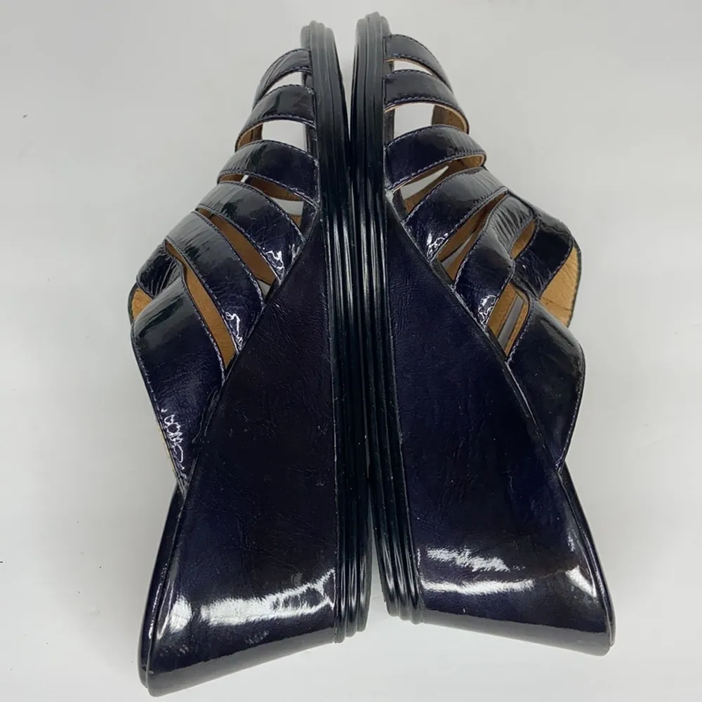 Soffit Women’s Deep Purple Open Toe Wedge Sandals Size 9M - Image 11
