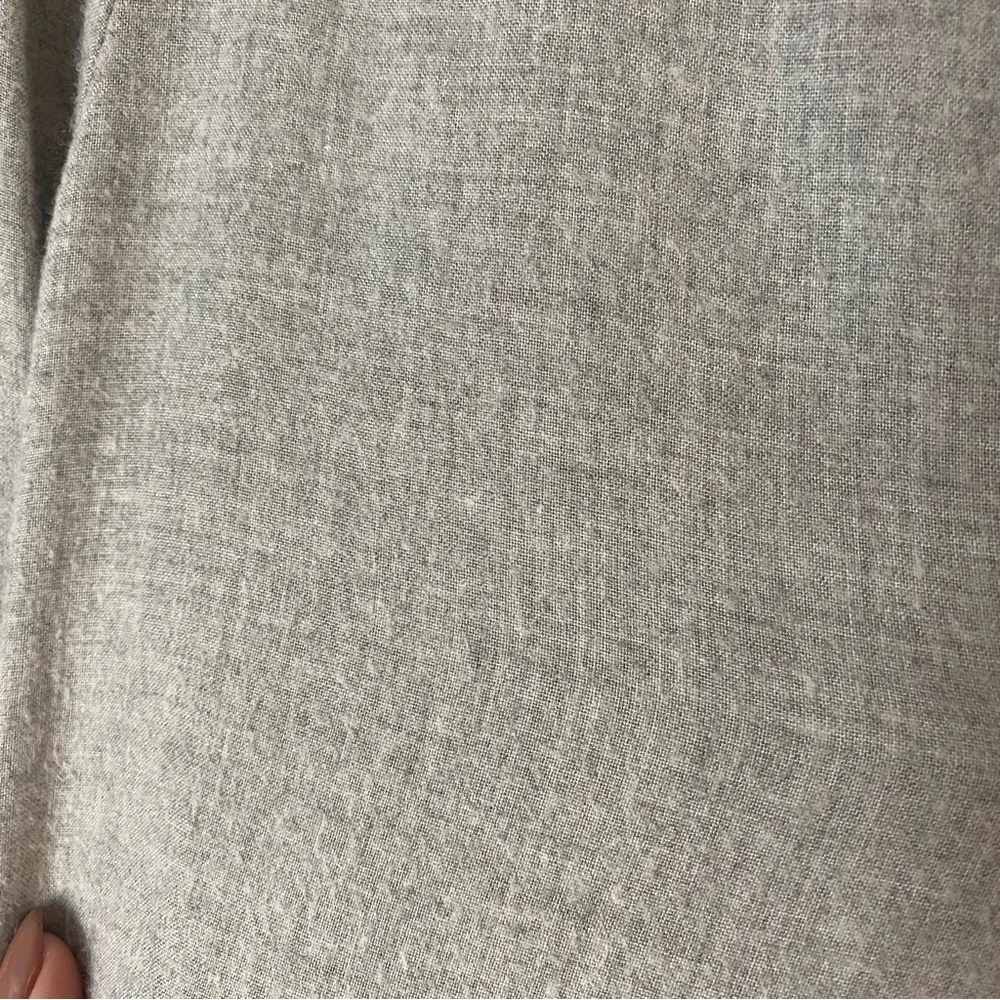 Cloth & Stone Anthropologie Gray Flannel Faux Wrap Surplice Top Shirt Blouse S - Image 5